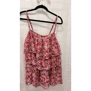 Free People One Talia tunic floral tiered top Boho Festival Concert Gypsy Summer